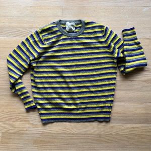 Striped Yellow and Purple Women's Sweater